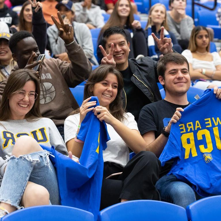 UCR students at a athletics game